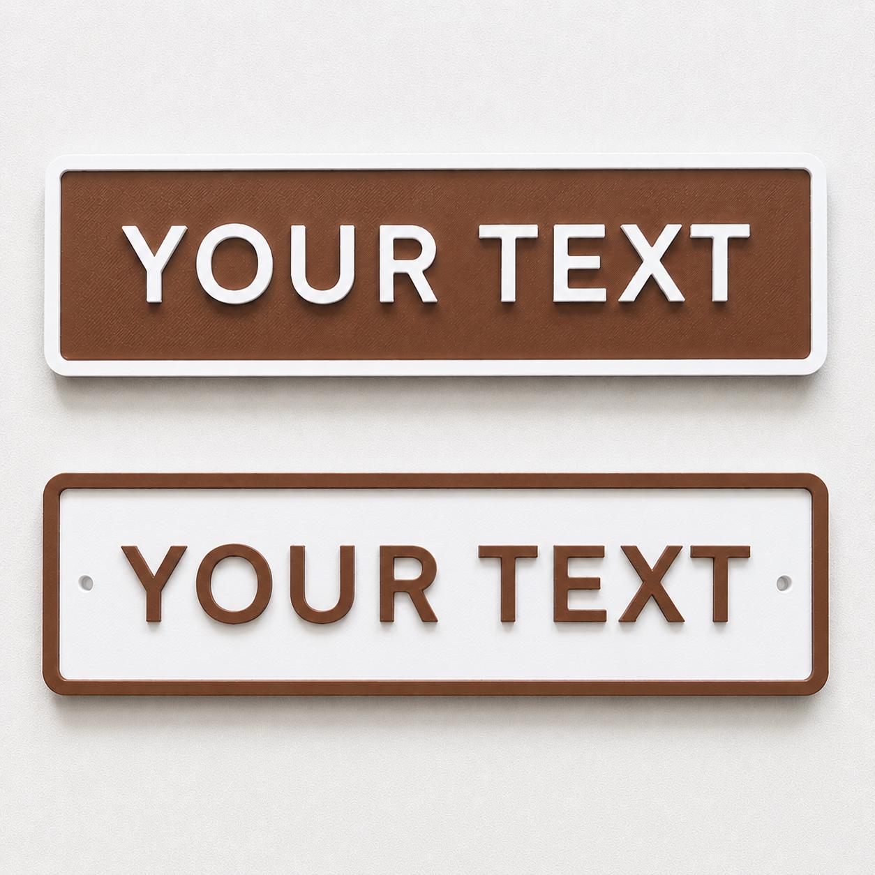Personalised Your Text Sign – Custom Street Road House Decoration Plate Plaque