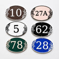 Personalised House Number Sign – Custom Oval Home Front Door Gate Plate Plaque