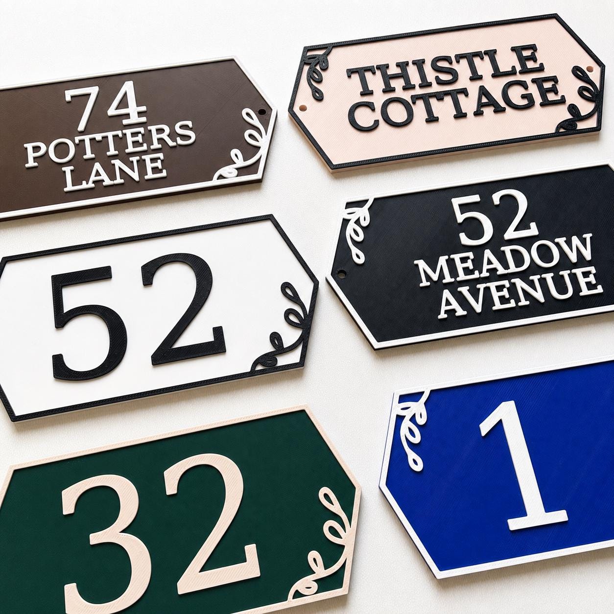 Personalised House Name Number Sign – Custom Front Door Gate Street Plate Plaque