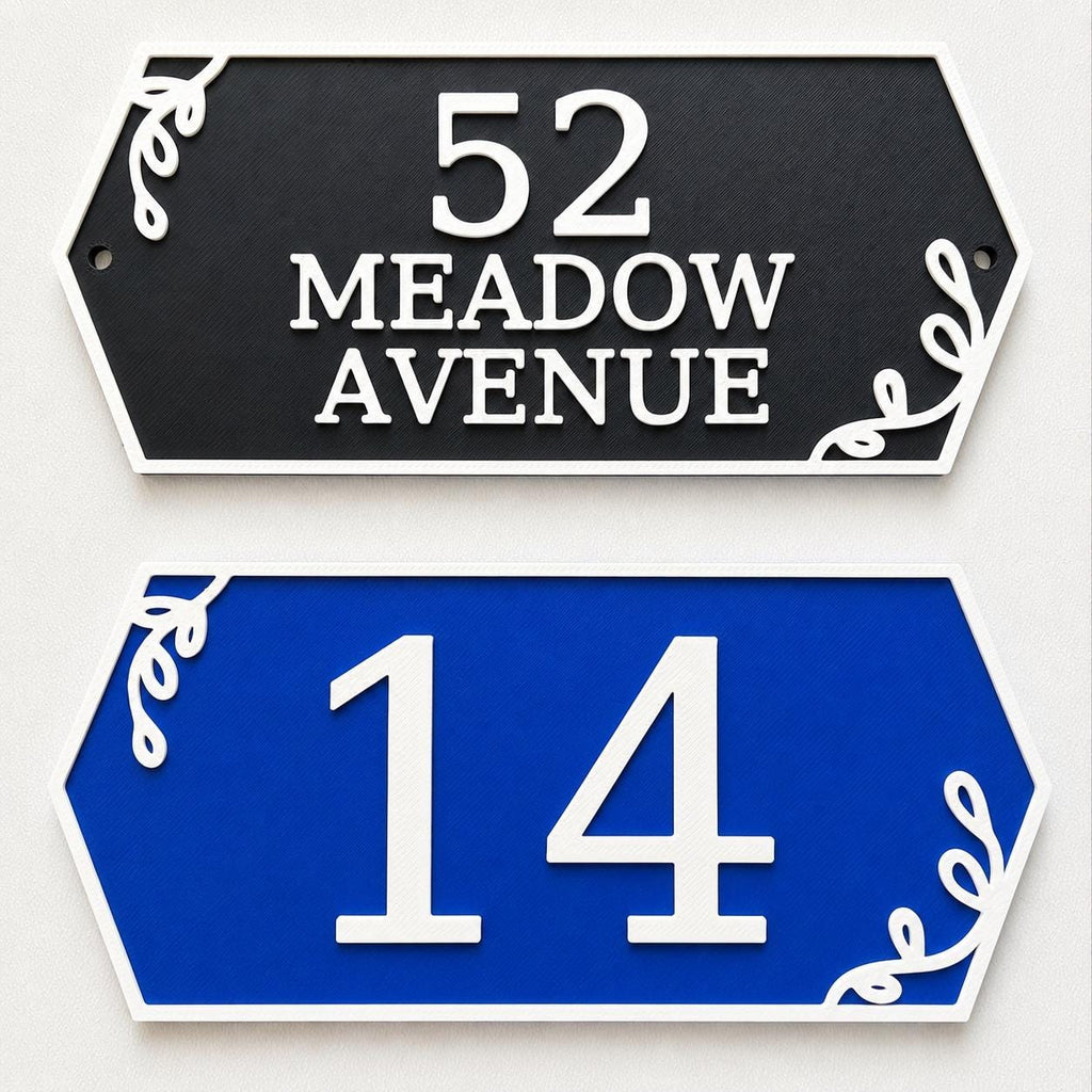 Personalised House Name Number Sign – Custom Front Door Gate Street Plate Plaque