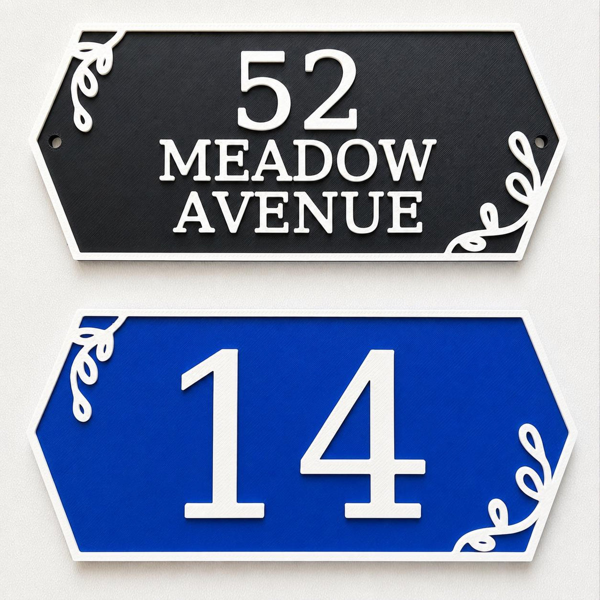 Personalised House Name Number Sign – Custom Front Door Gate Street Plate Plaque