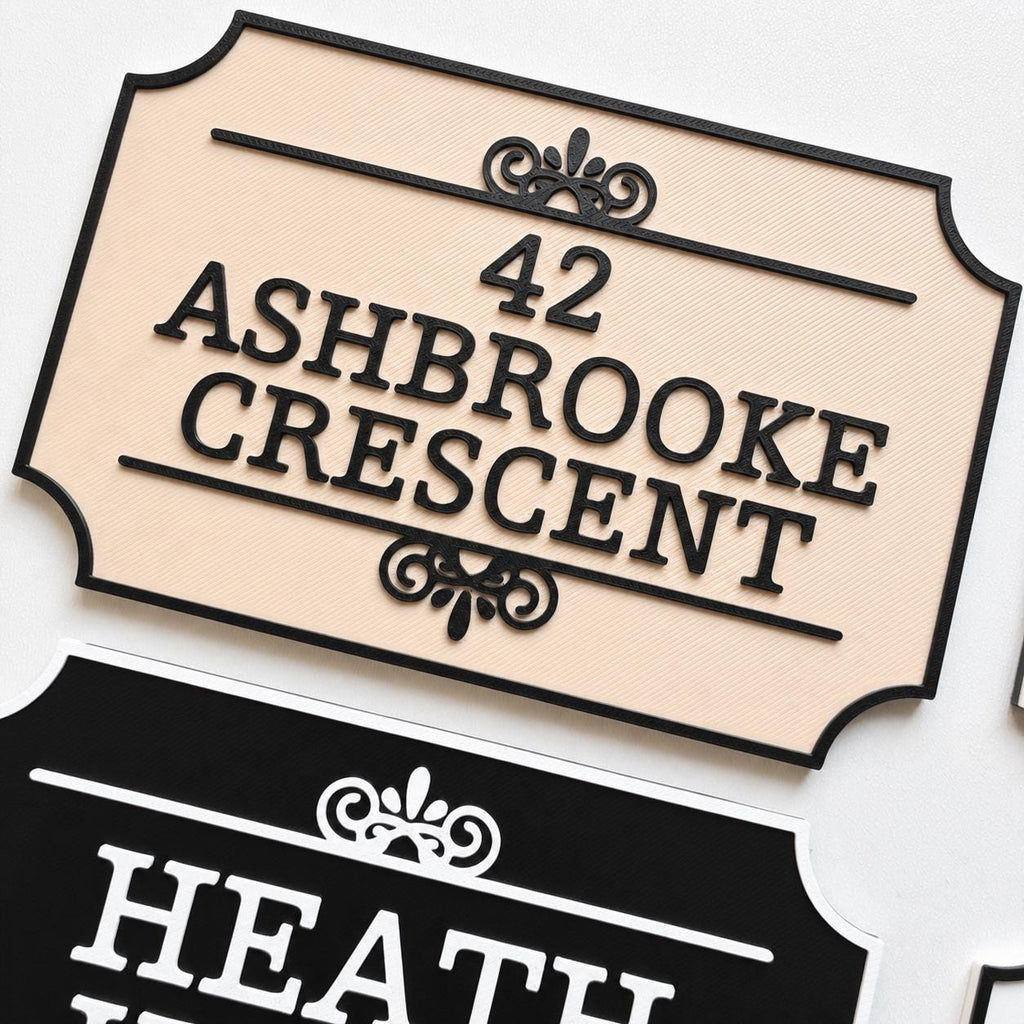 Personalised House Name Sign - Custom Text Door Gate Street Parking Plate Plaque