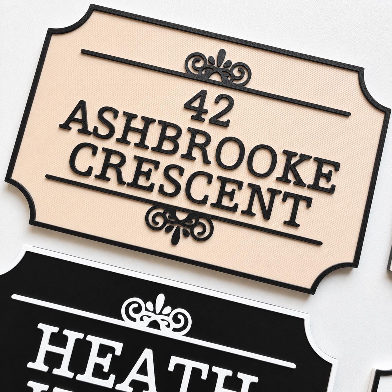 Personalised House Name Sign - Custom Text Door Gate Street Parking Plate Plaque