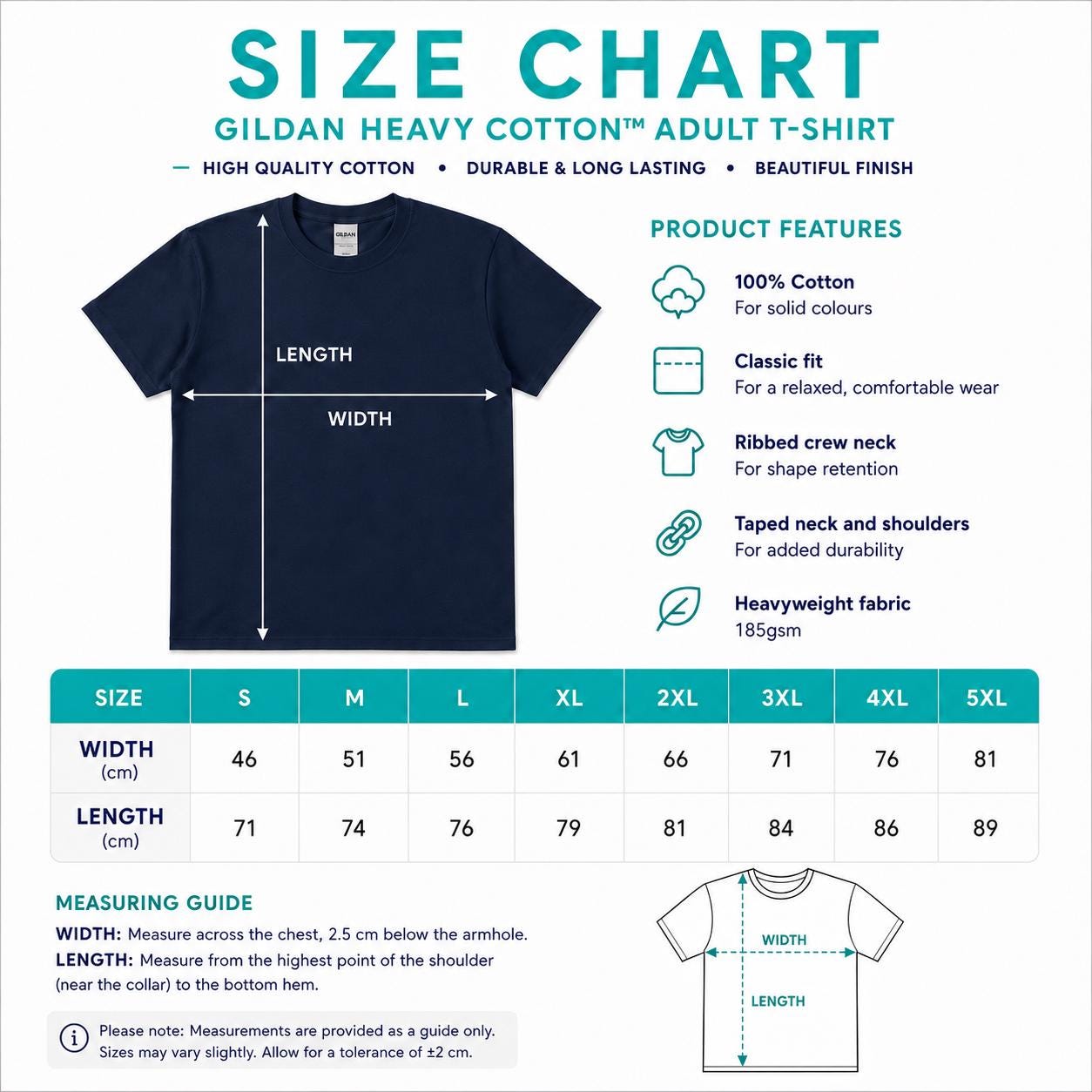 Custom Embroidered T-Shirt, Personalised Text Tee, Embroidered Name Shirt, Gift for Dad Mum, Unisex Heavy Cotton, 30 Colours S-5XL