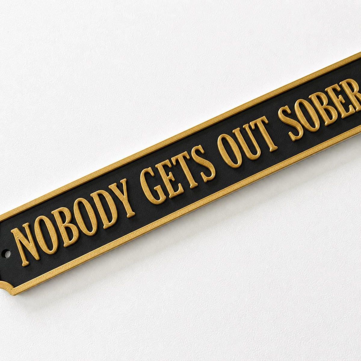 Nobody Gets Out Sober Sign – New Home Kitchen Bar Dining Room House Decoration