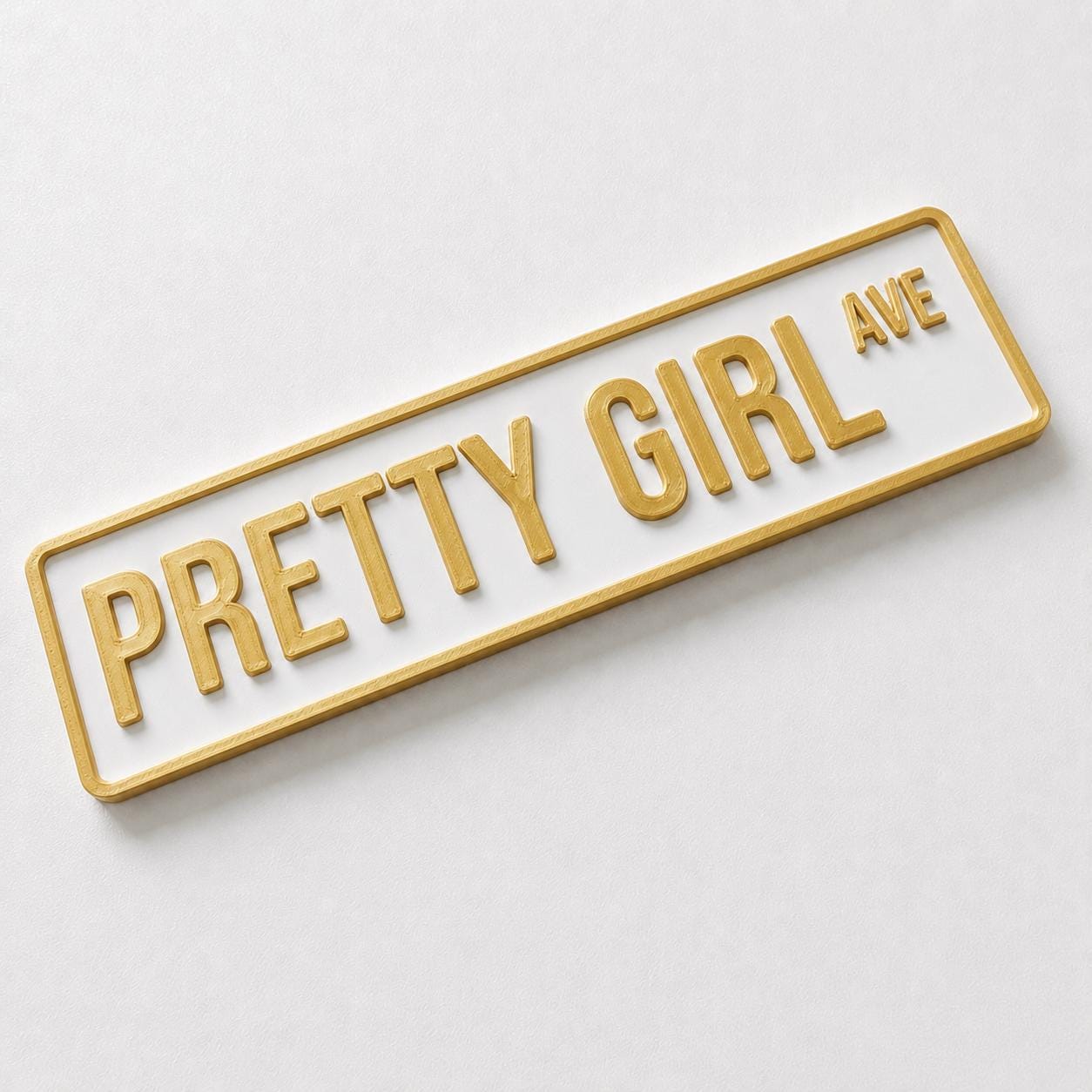 Pretty Girl Avenue Sign Girls Pink Bedroom Decor Door Decoration Plate Plaque