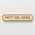 Pretty Girl Avenue Sign Girls Pink Bedroom Decor Door Decoration Plate Plaque