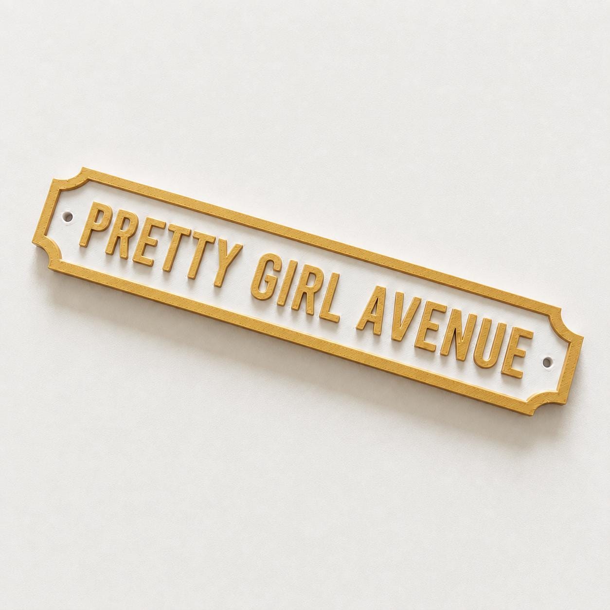 Pretty Girl Avenue Sign Girls Pink Bedroom Decor Door Decoration Plate Plaque