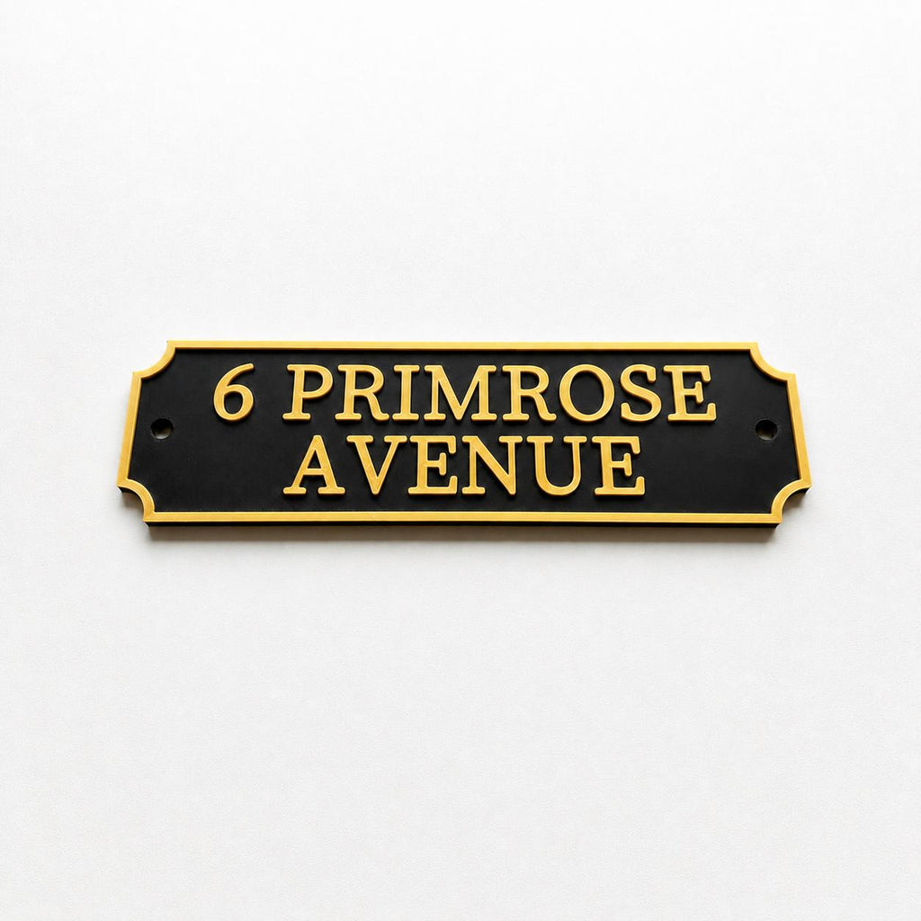 Personalised Text Sign Custom House Name Plaque Garden Wall Plate Memorial Bench