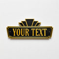 Personalised Text Sign Custom Art Deco Gold Home Theatre House Decoration Plate