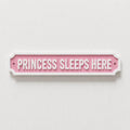 Princess Sleeps Here Sign Girls Pink Bedroom Decor Door Decoration Plate Plaque