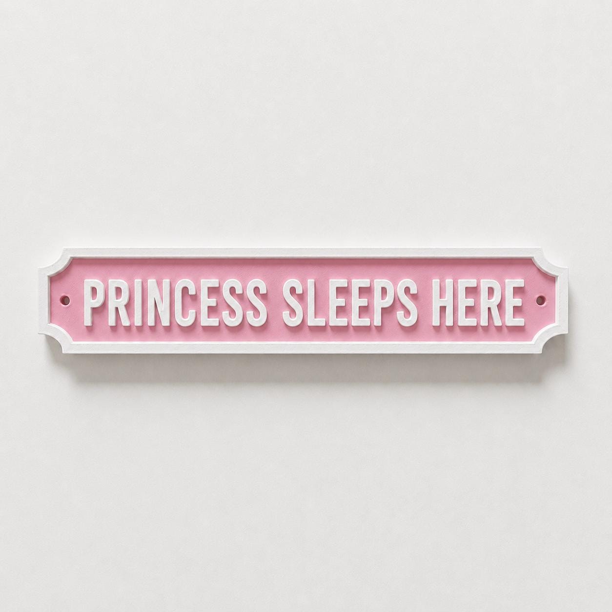 Princess Sleeps Here Sign Girls Pink Bedroom Decor Door Decoration Plate Plaque