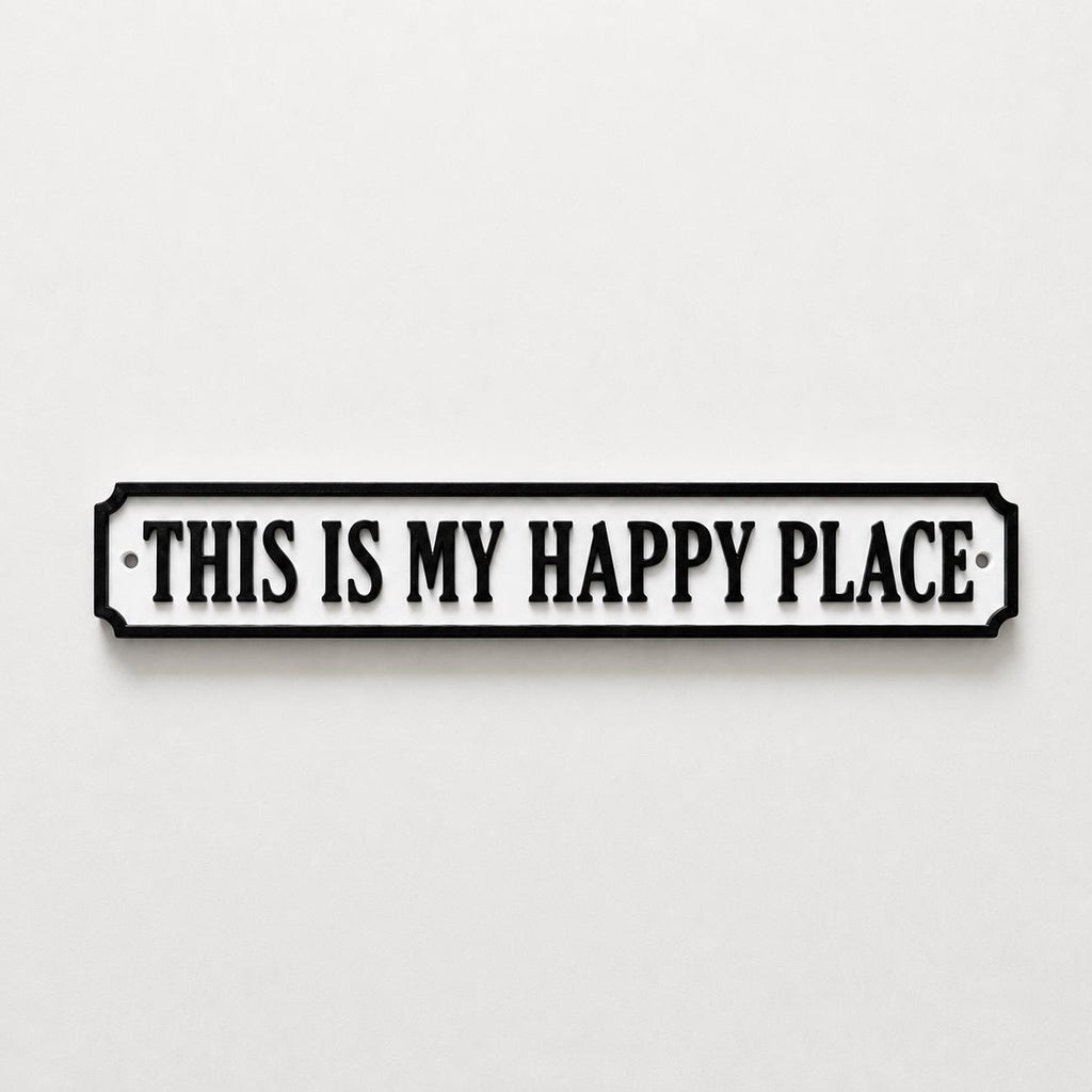 This Is My Happy Place Sign - New Home Kitchen Bar Dining Room House Decoration