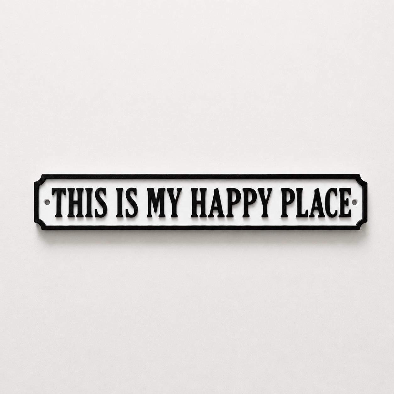 This Is My Happy Place Sign - New Home Kitchen Bar Dining Room House Decoration
