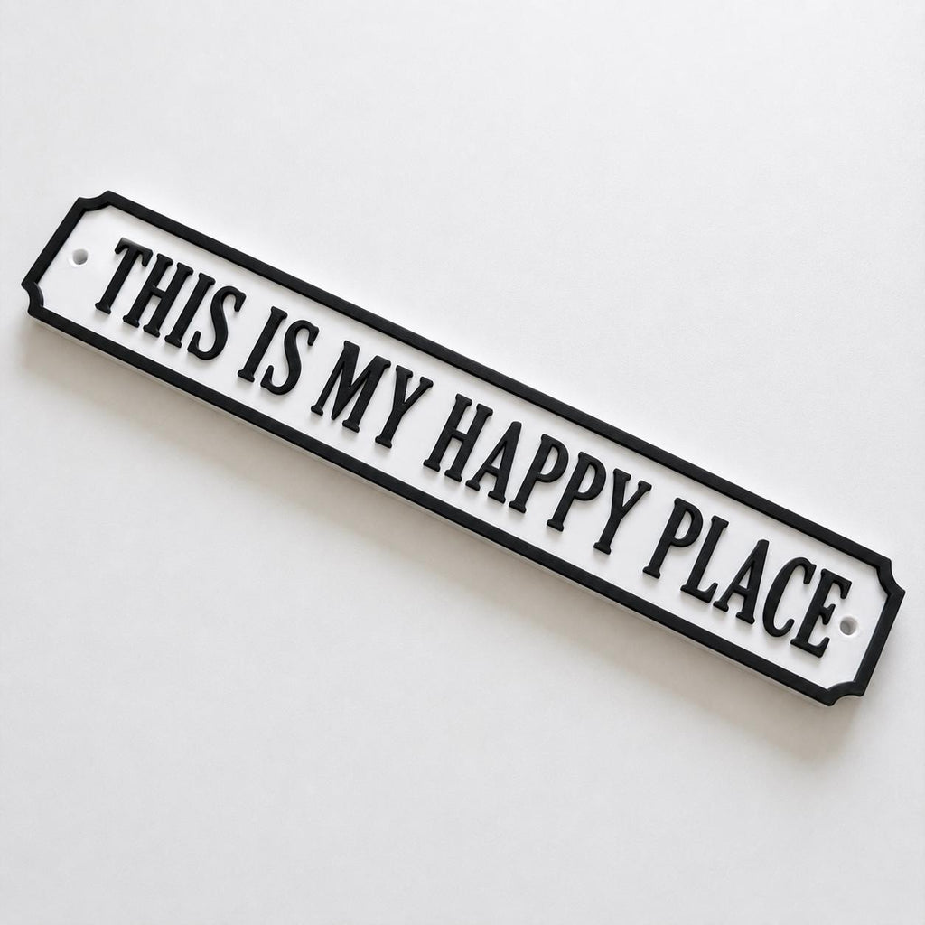 This Is My Happy Place Sign - New Home Kitchen Bar Dining Room House Decoration