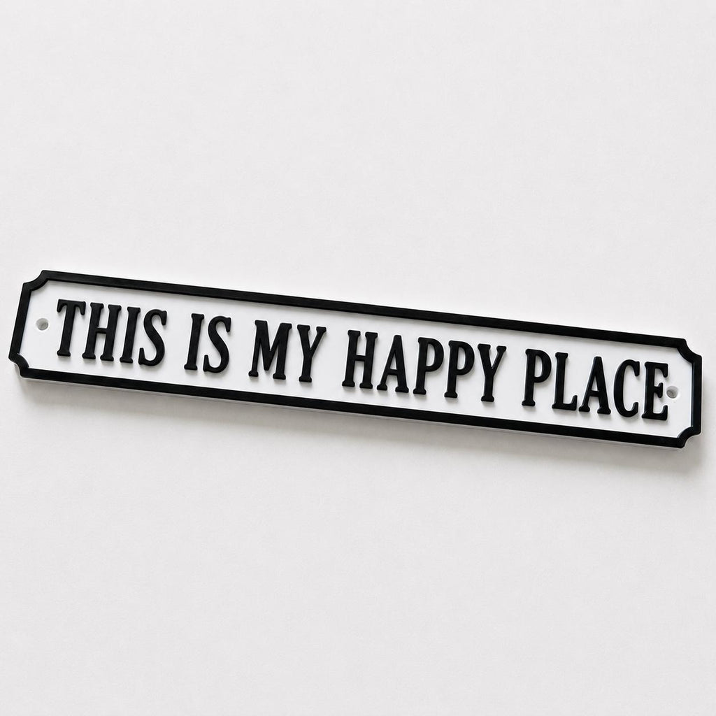 This Is My Happy Place Sign - New Home Kitchen Bar Dining Room House Decoration