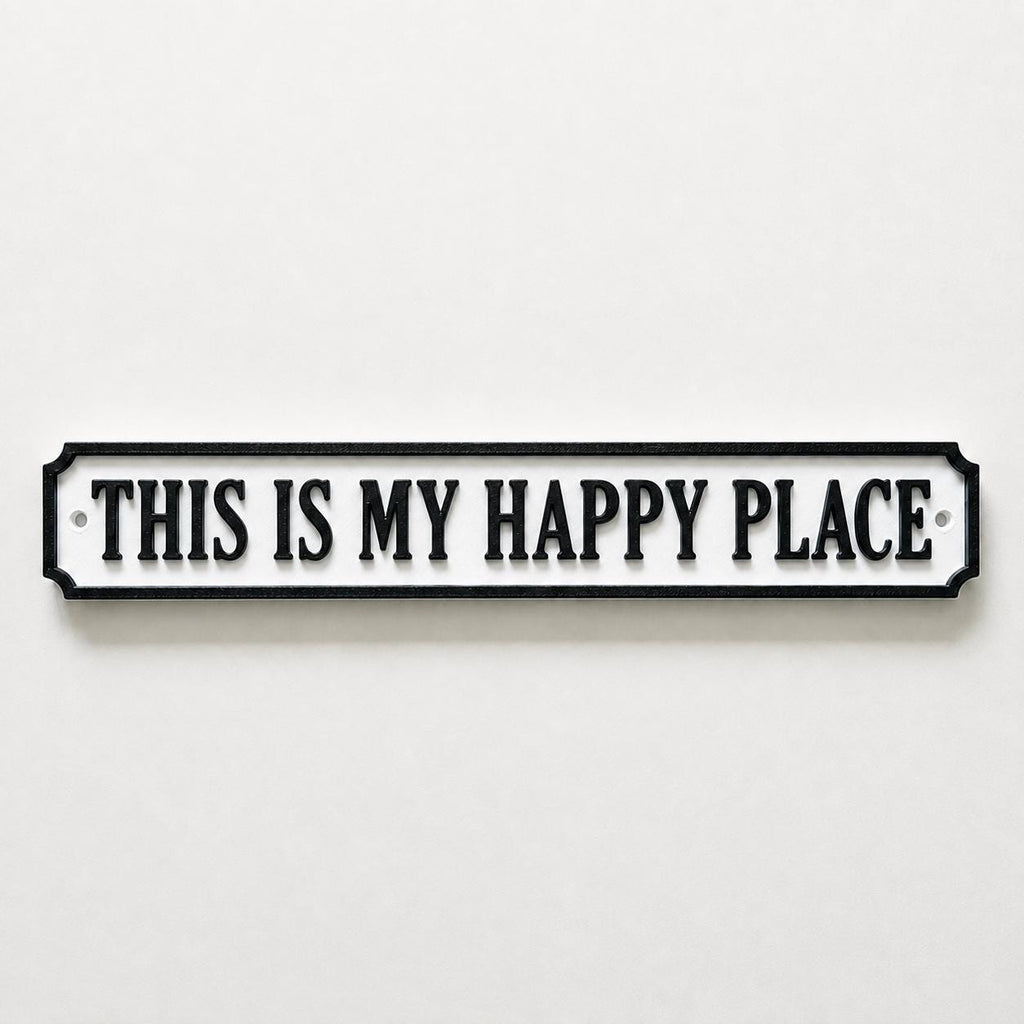 This Is My Happy Place Sign - New Home Kitchen Bar Dining Room House Decoration