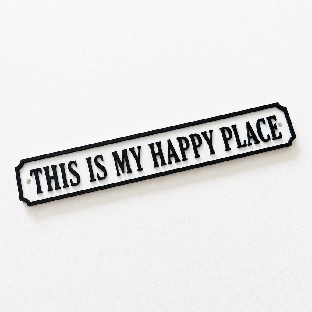 This Is My Happy Place Sign - New Home Kitchen Bar Dining Room House Decoration