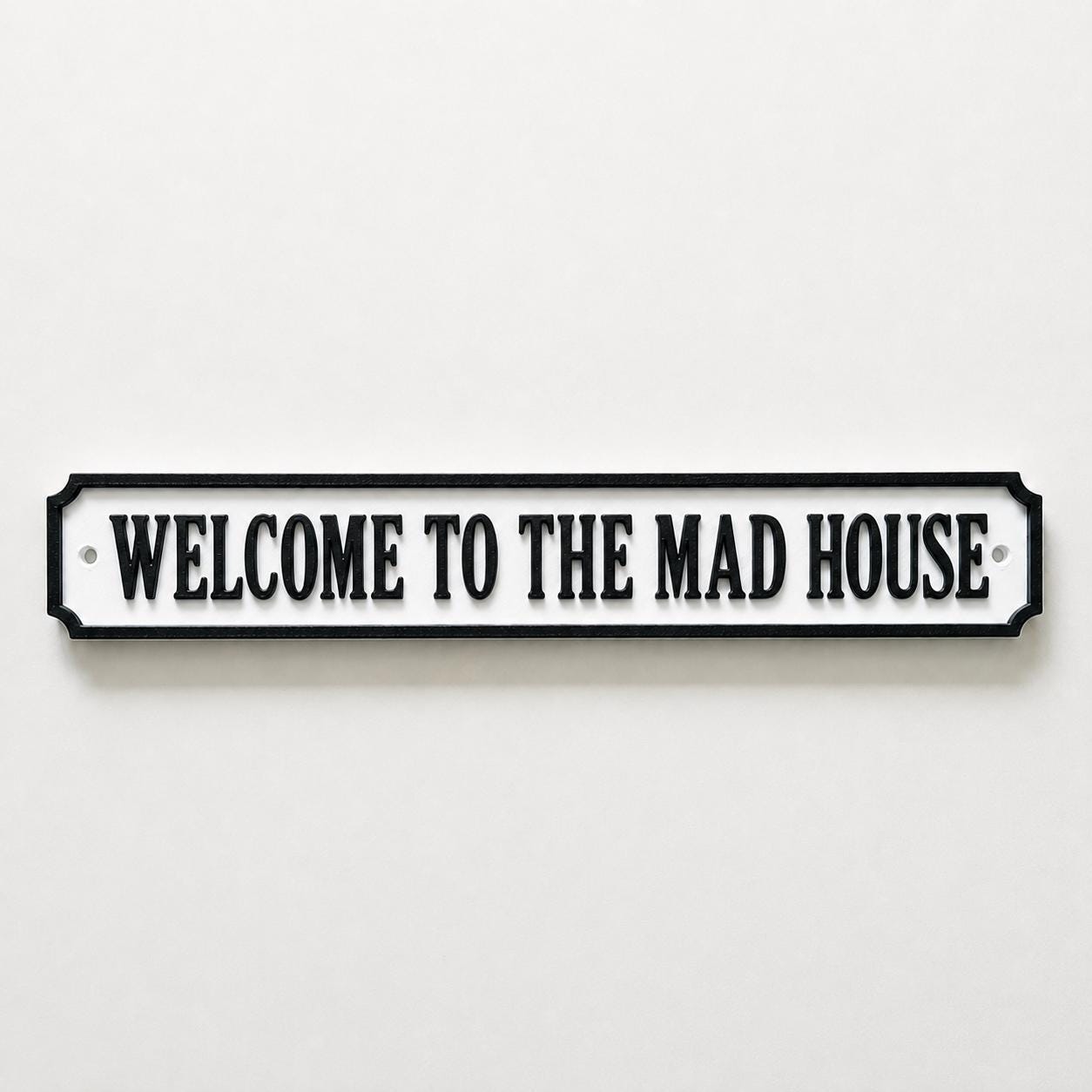 Welcome To The Mad House Sign New Home Kitchen Bar Dining Room House Decoration