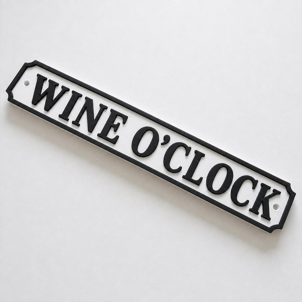 Wine O'Clock Sign – New Home Kitchen Bar Dining Room House Decoration Drinking