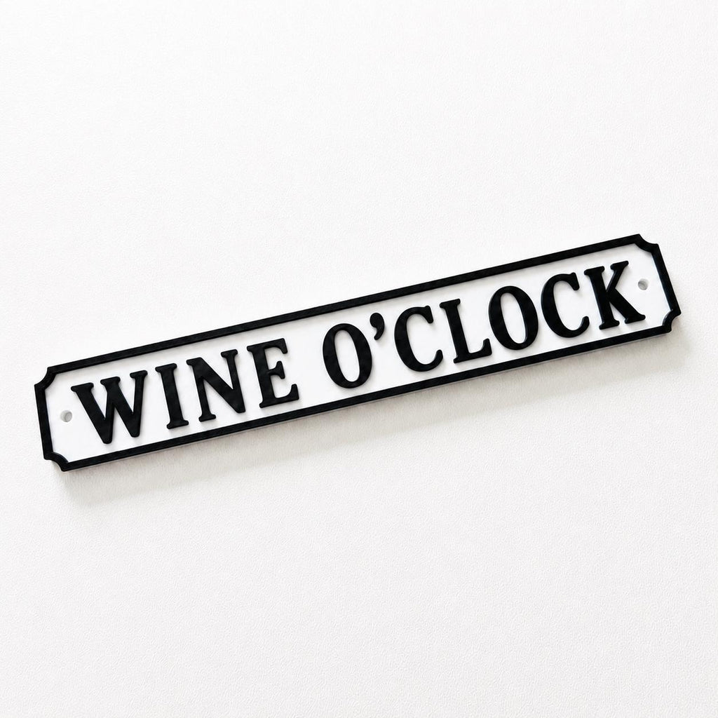 Wine O'Clock Sign – New Home Kitchen Bar Dining Room House Decoration Drinking