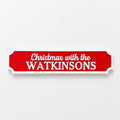 Personalised Christmas With The Family Name Sign - Xmas Decoration House Decor