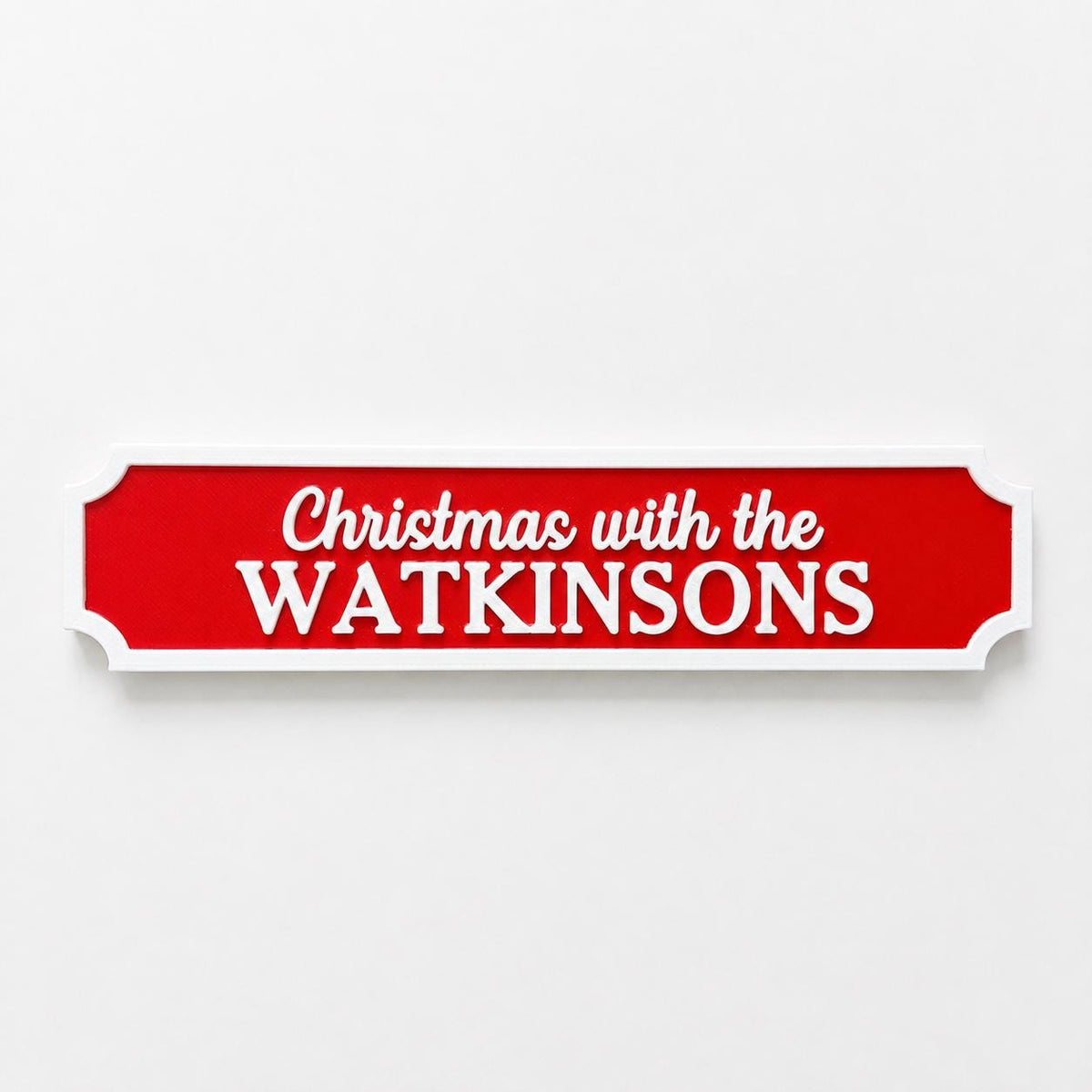 Personalised Christmas With The Family Name Sign - Xmas Decoration House Decor
