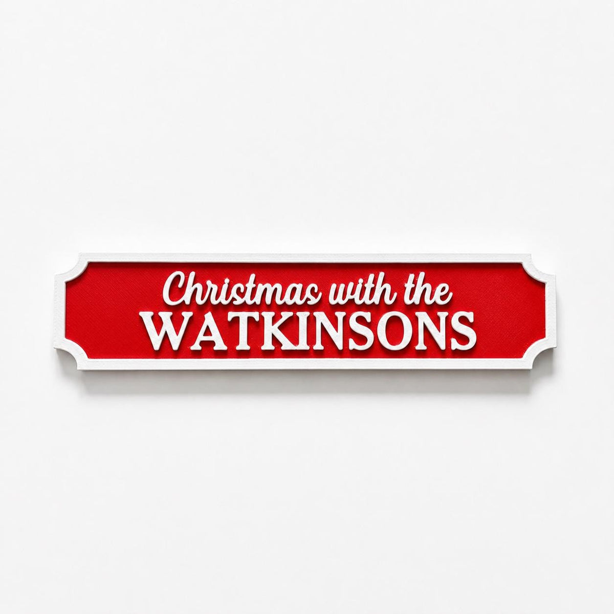 Personalised Christmas With The Family Name Sign - Xmas Decoration House Decor