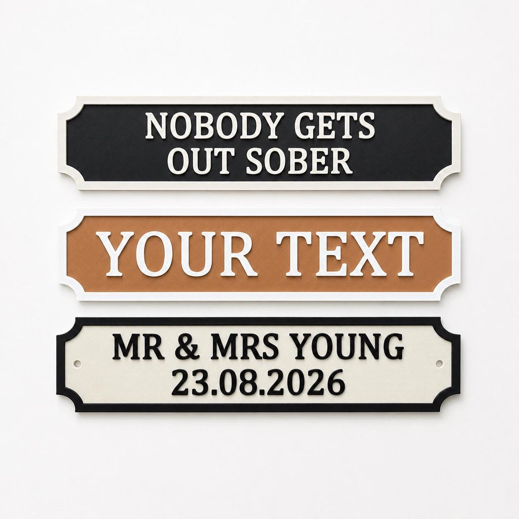 Personalised Text Sign – Custom New Home House Room Decoration Decor Plate