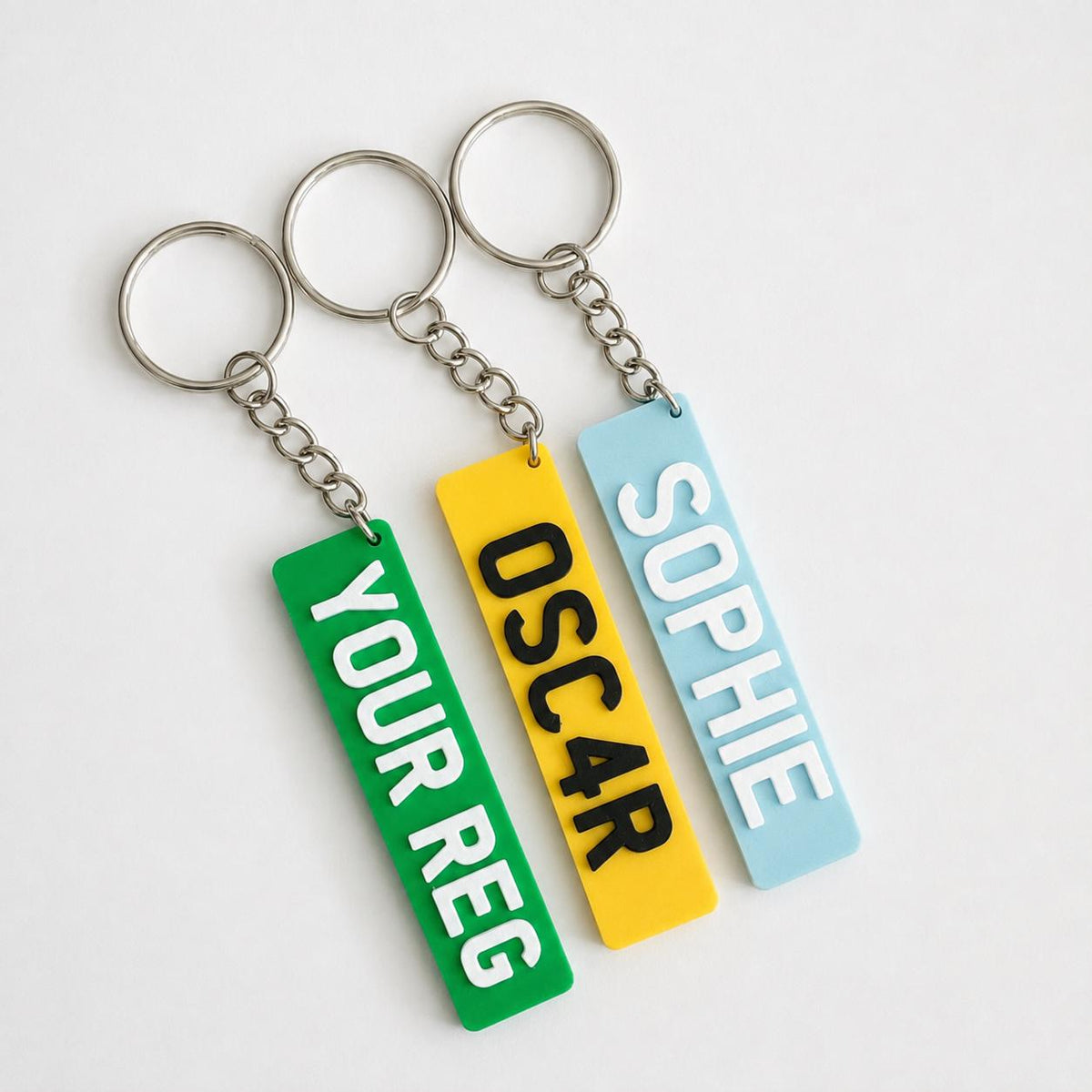 Personalised Number Plate Keyring Car License Registration New Driver Pass Gift