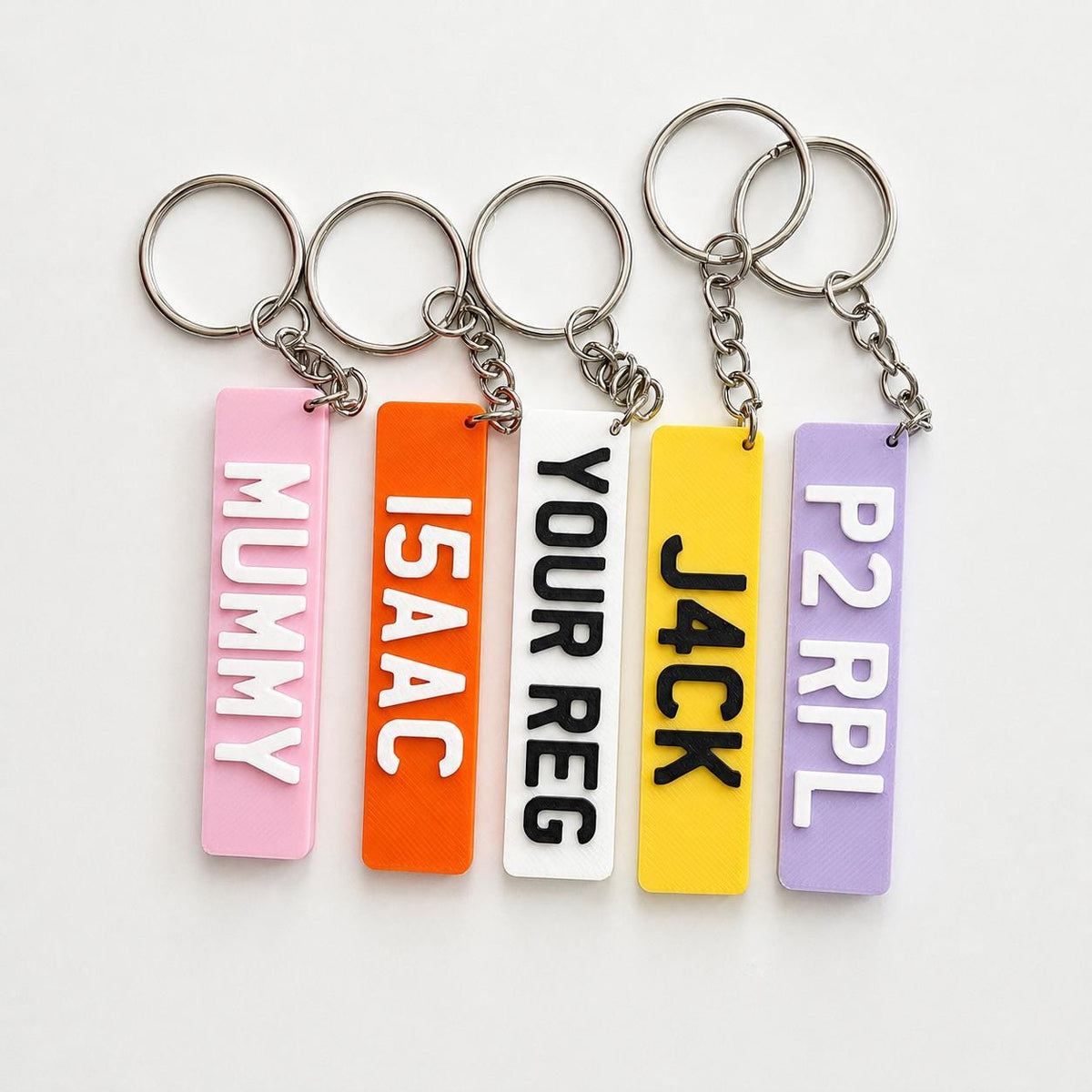 Personalised Number Plate Keyring Car License Registration New Driver Pass Gift