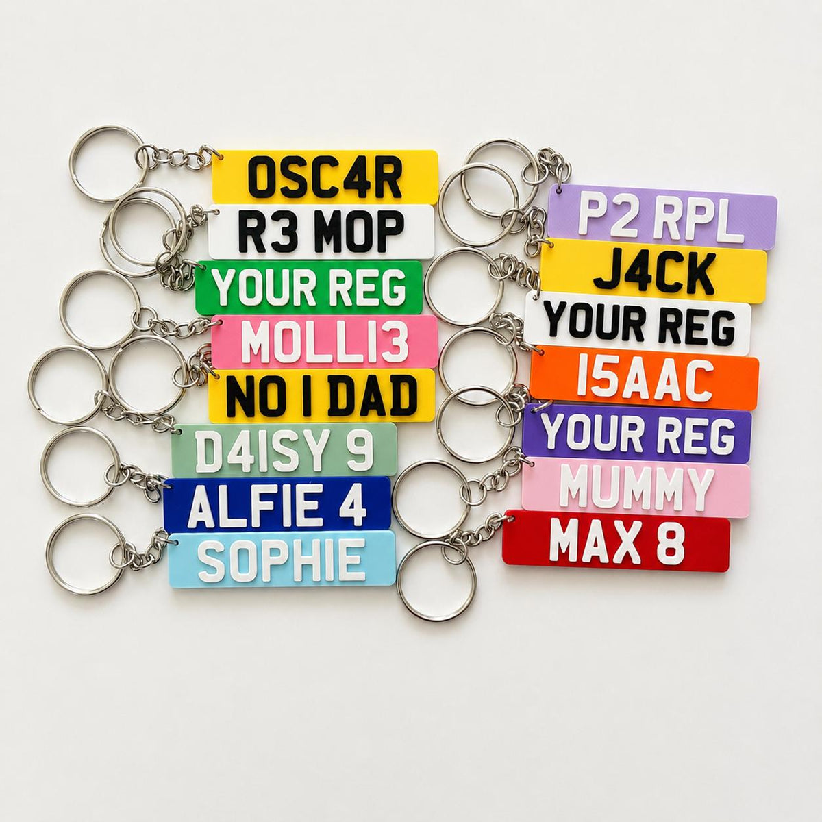 Personalised Number Plate Keyring Car License Registration New Driver Pass Gift