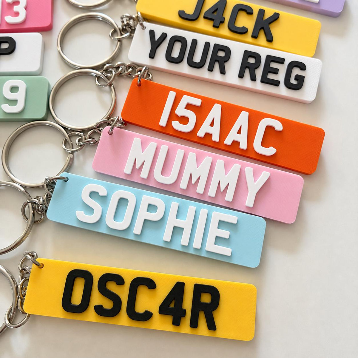 Personalised Number Plate Keyring Car License Registration New Driver Pass Gift