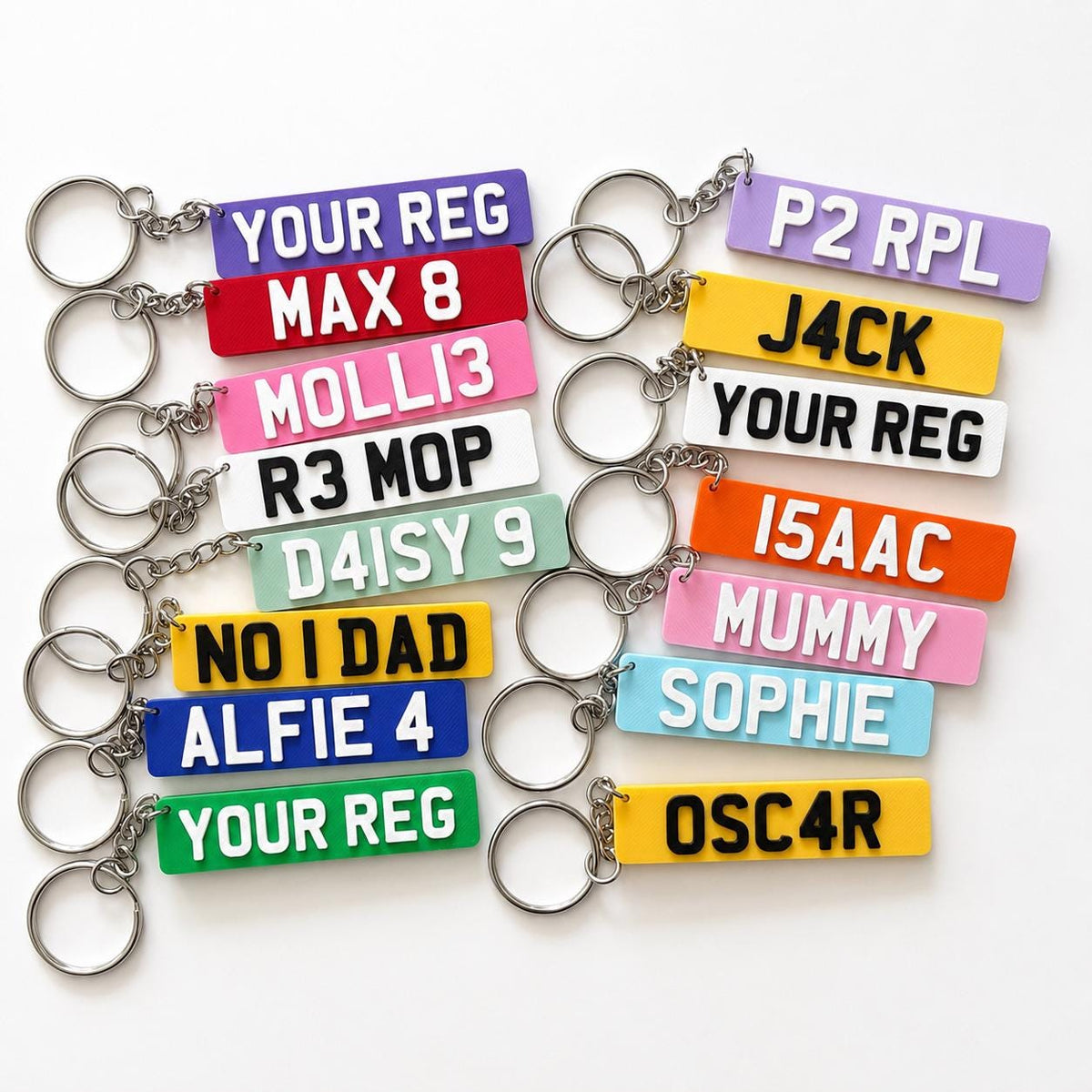 Personalised Number Plate Keyring Car License Registration New Driver Pass Gift