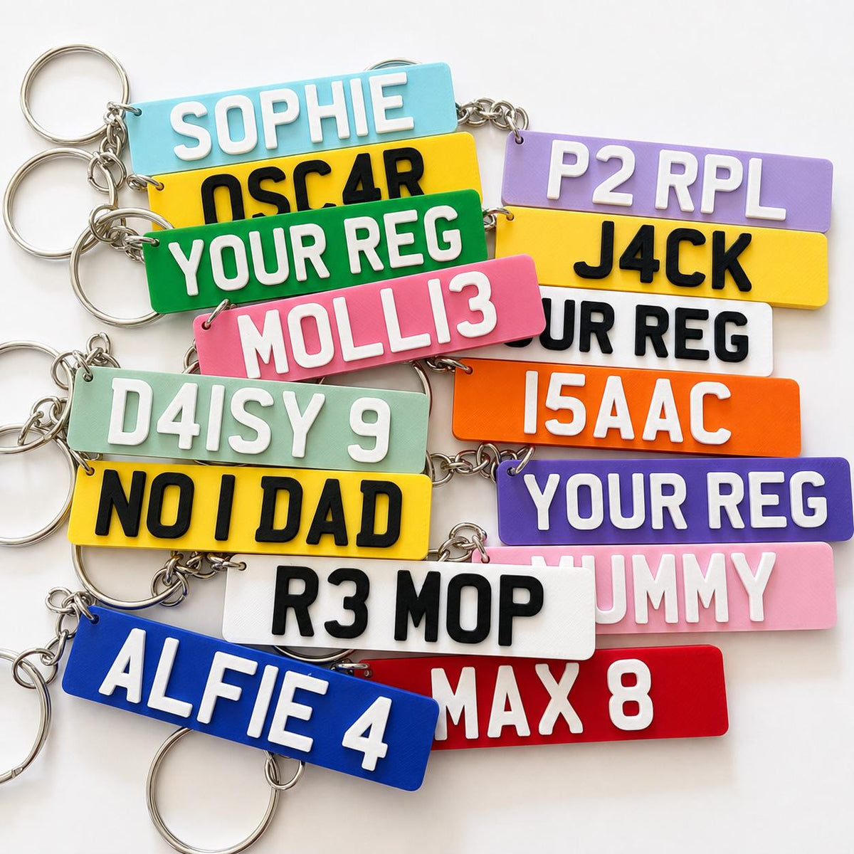 Personalised Number Plate Keyring Car License Registration New Driver Pass Gift