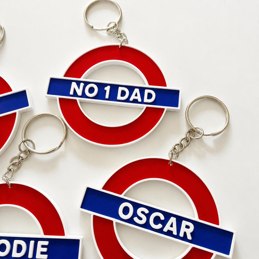 Personalised Name London Underground Tube Keyring – New Car Driver Keychain Gift