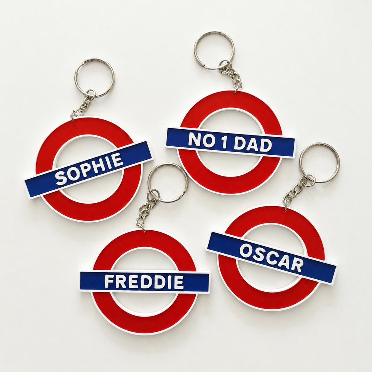 Personalised Name London Underground Tube Keyring – New Car Driver Keychain Gift