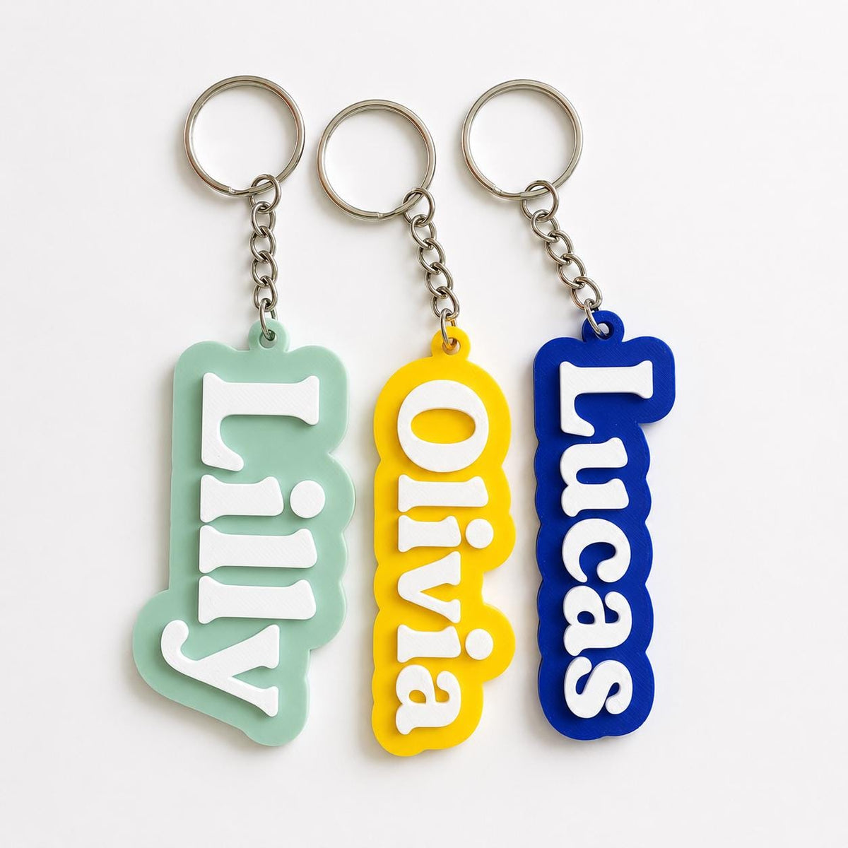 Personalised Name Keyring Kids Backpack Keychain New Driver Pass Party Bag Gift