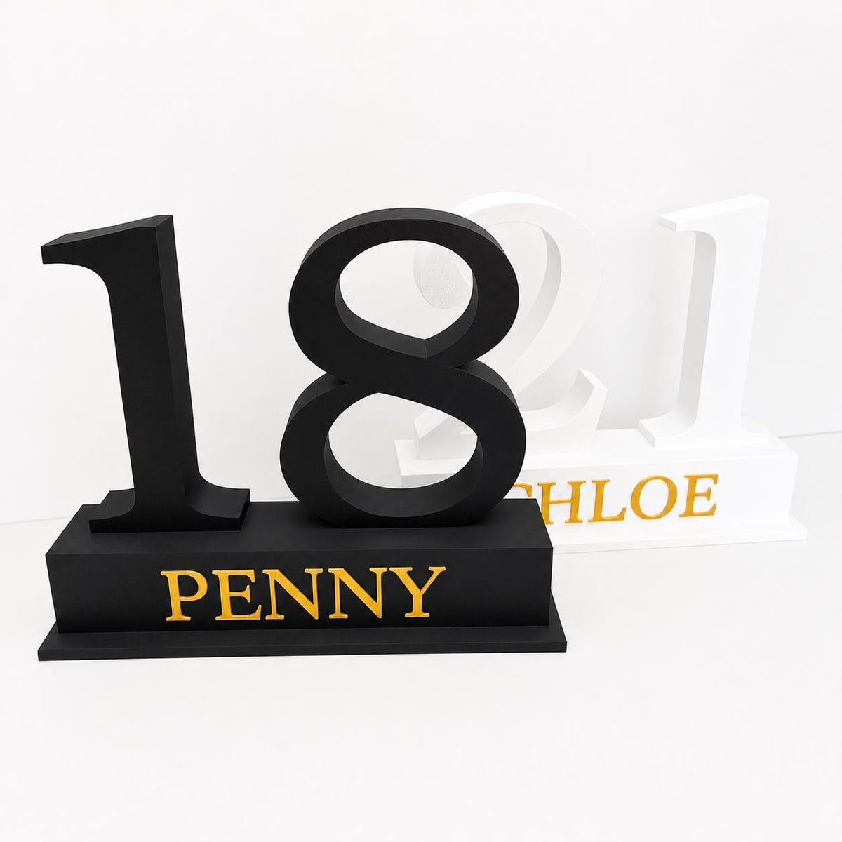 Personalised Birthday Sign 18th 21st 30th Name Number Age Gift Table Decoration