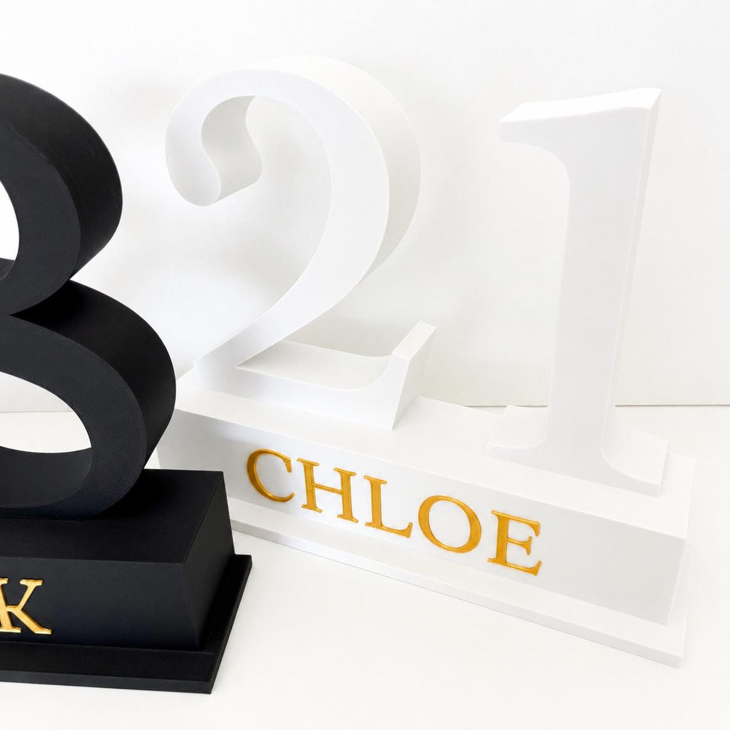 Personalised Birthday Sign 18th 21st 30th Name Number Age Gift Table Decoration