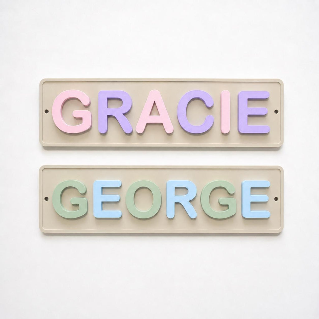 Personalised Kids Name Door Sign – Custom Girls Boys Bedroom Decoration Plate