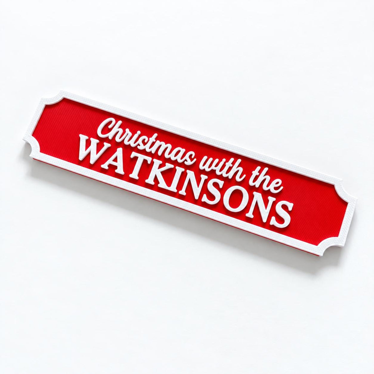 Personalised Christmas With The Family Name Sign - Xmas Decoration House Decor