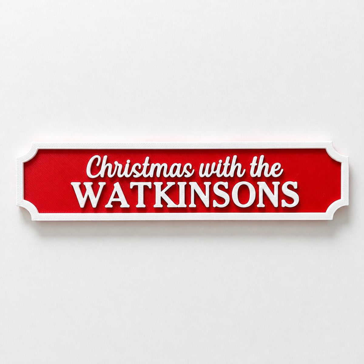 Personalised Christmas With The Family Name Sign - Xmas Decoration House Decor