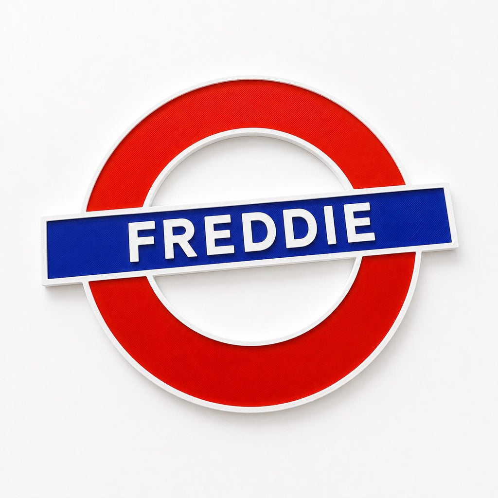 Personalised London Underground Tube Sign - Kids Name Girls Boys Bedroom Door
