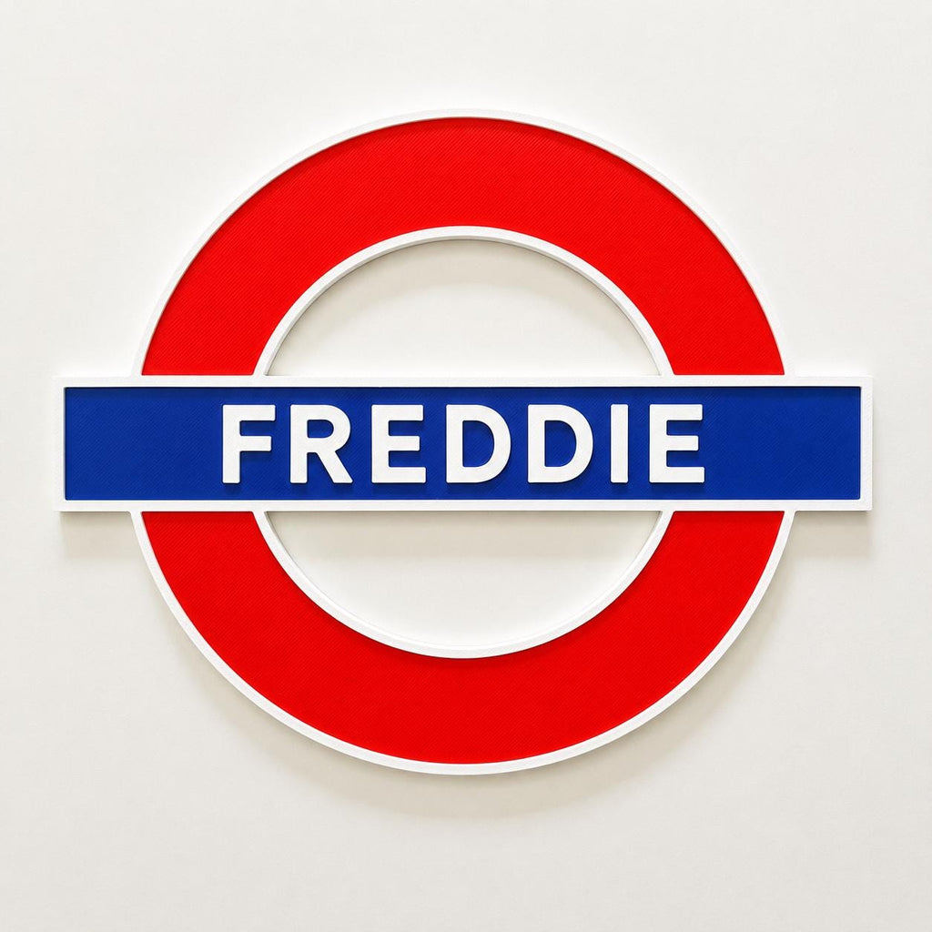Personalised London Underground Tube Sign - Kids Name Girls Boys Bedroom Door