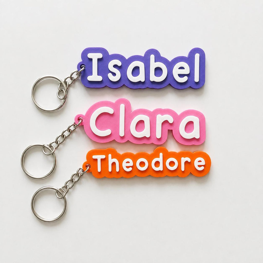 Personalised Name Keyring Kids Backpack Keychain New Driver Pass Party Bag Gift