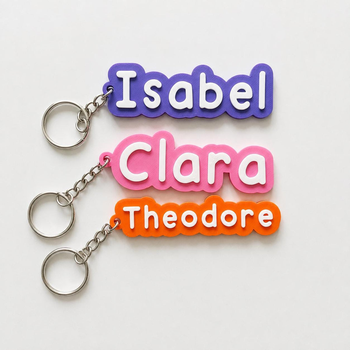 Personalised Name Keyring Kids Backpack Keychain New Driver Pass Party Bag Gift
