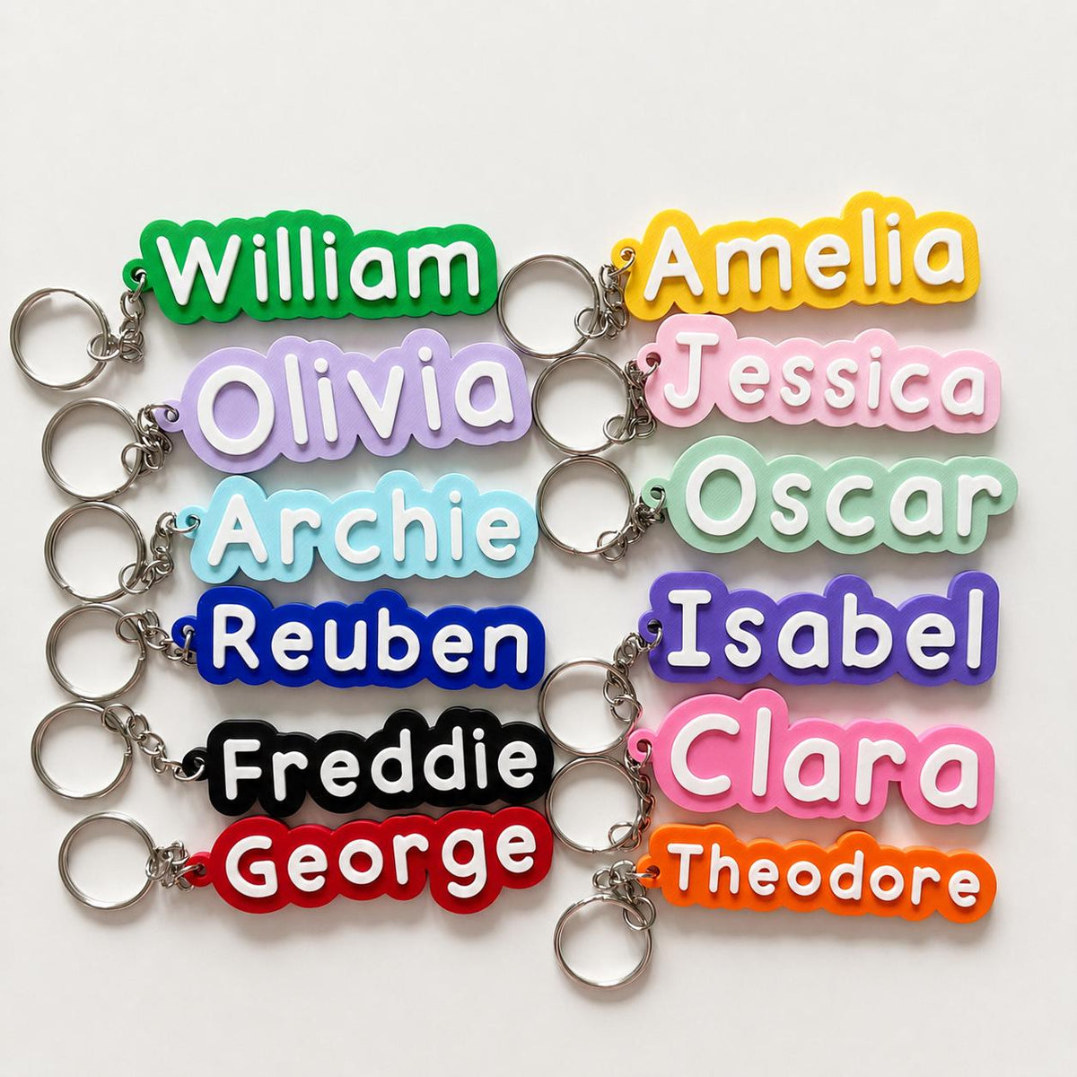 Personalised Name Keyring Kids Backpack Keychain New Driver Pass Party Bag Gift