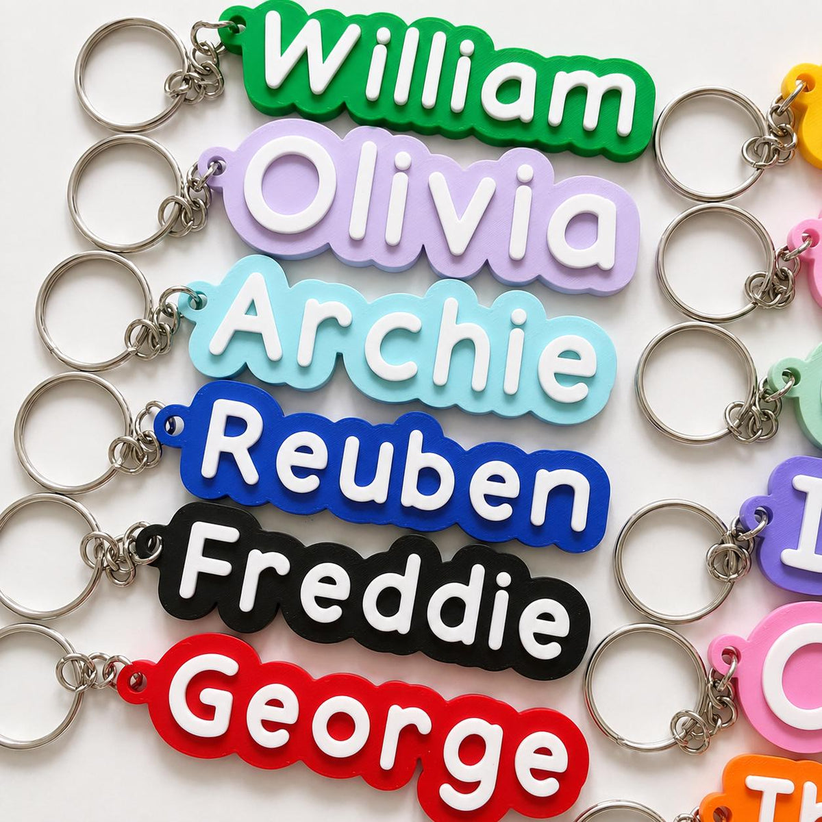 Personalised Name Keyring Kids Backpack Keychain New Driver Pass Party Bag Gift