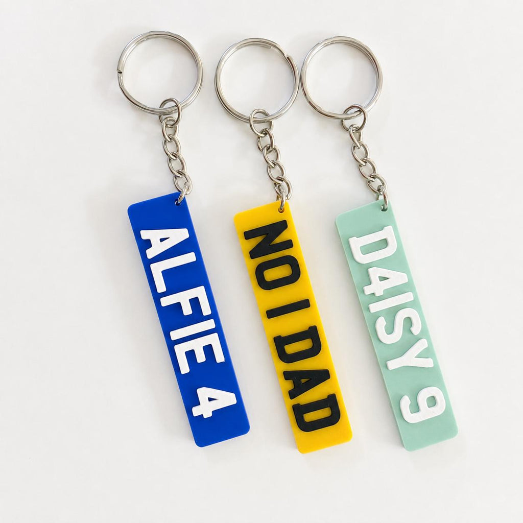 Personalised Number Plate Keyring Car License Registration New Driver Pass Gift